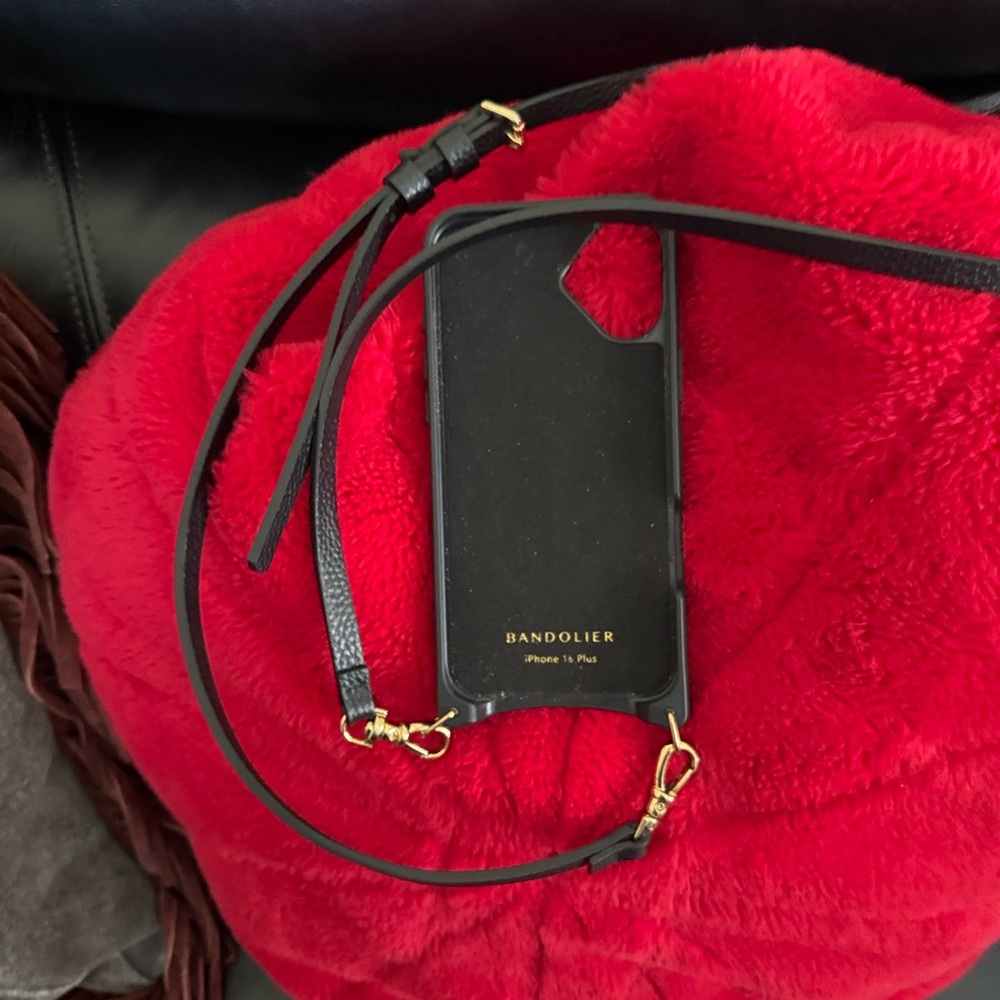 Bandolier Black Crossbody Phone Holder 16 PLUS